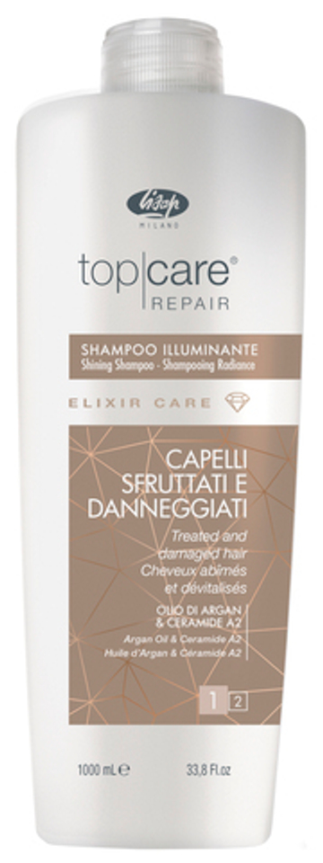 Шампунь-эликсир для восстановления и придания сияющего блеска - Lisap Top Care Repair Elixir 1000 мл
