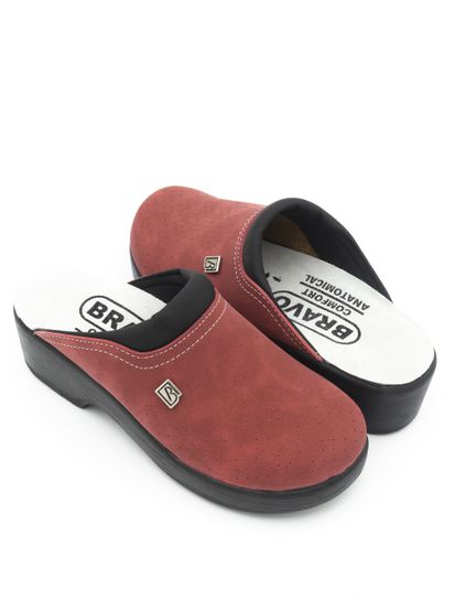 503 | "Anna" Женские медицинские сабо (бордовый)