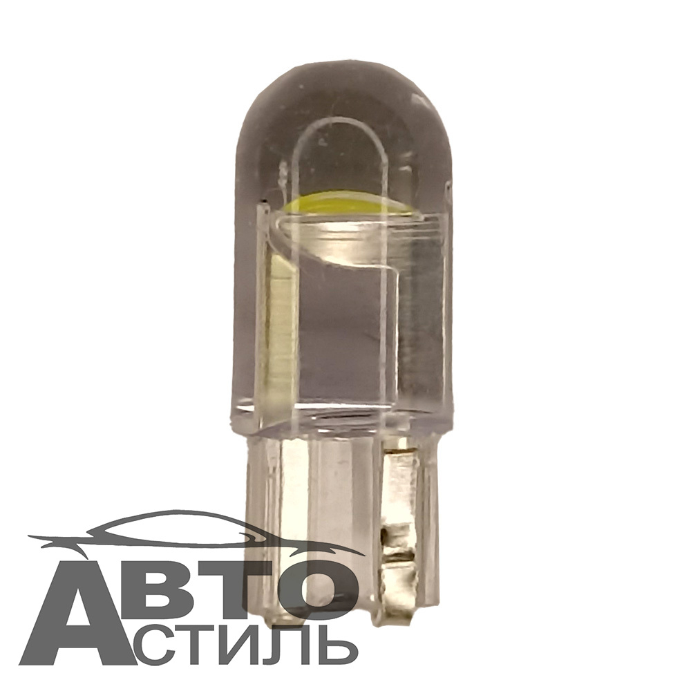Светодиод 12V T10  1LED белый  (прозрачн цок) ПАРУС 12T10/1L3D ?????