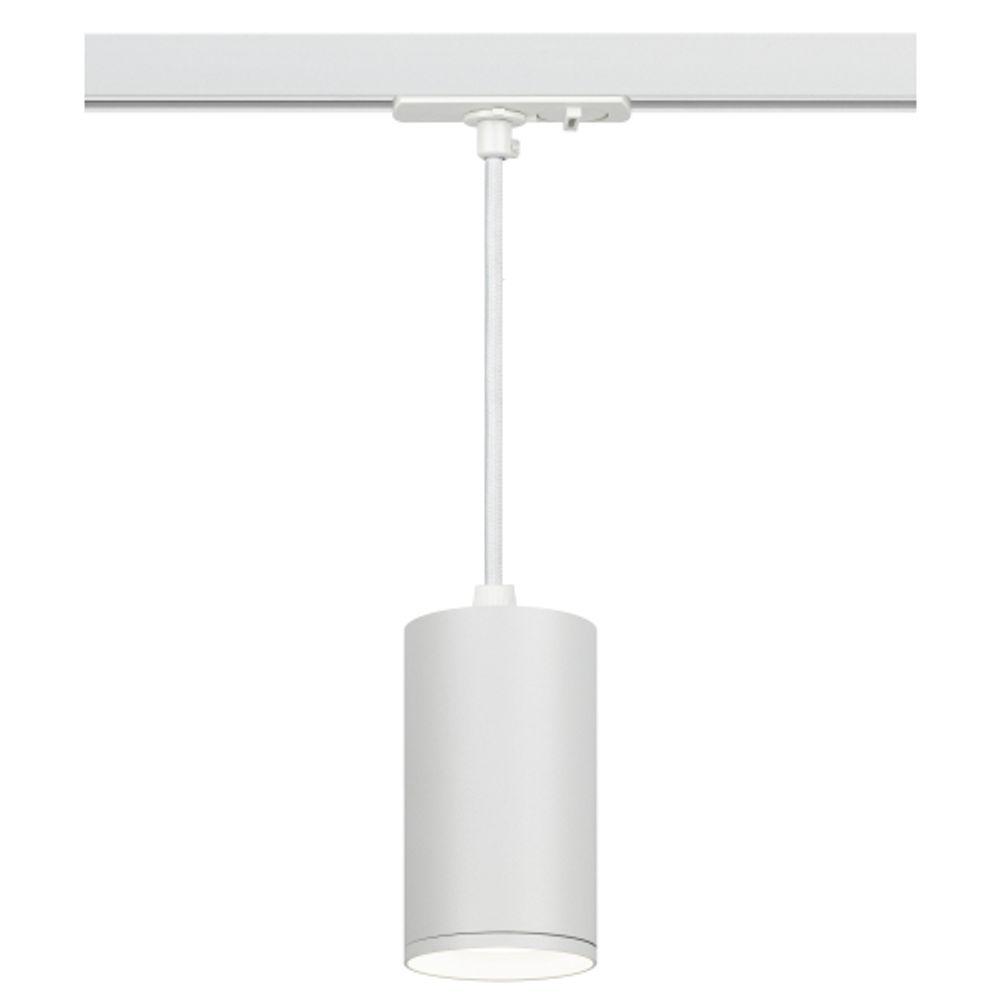 Трековый светильник однофазный ЭРА TR45 - GU10 S WH подвесной 52*100 под лампу MR16 белый | Однофазные светильники под лампу