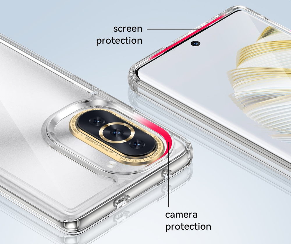 Прозрачный чехол с мягким откликом кнопок для смартфона Huawei Nova 10, прозрачные рамки