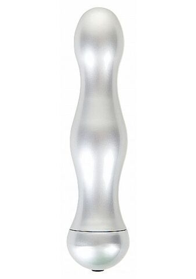 Вибратор Vibe Deluxe Silver - 16,5 см. (Цвет: серебро)