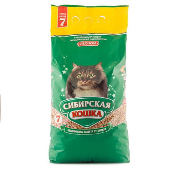 Сибирская Кошка Лесной древесный наполнитель