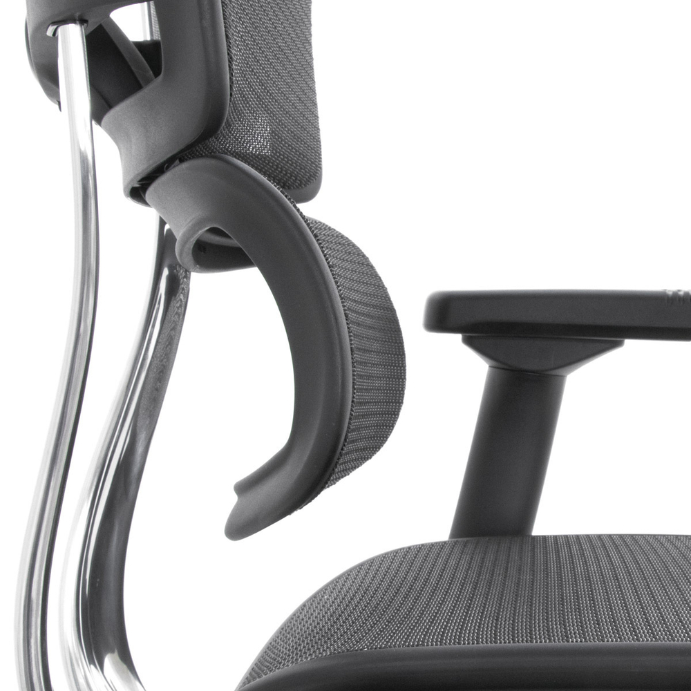 Кресло FALTO Ergohuman Luxury 2 с подножкой ( чёрный каркас /сетка чёрный T-168-B1 Black )