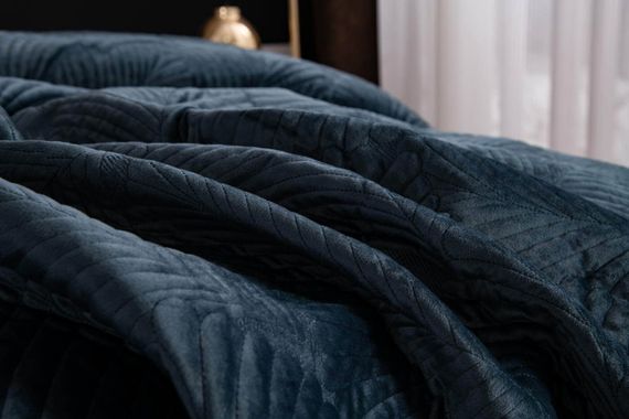 Ноэль (синий) Покрывало 240х260