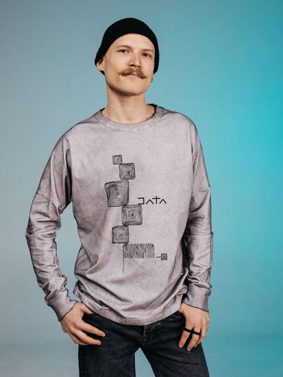 Serdyukov лонгслив DATA одежда унисекс стиль принт качество