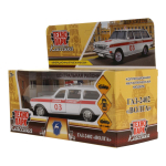 Модель ин. мет. "ГАЗ-2402 Волга. Скорая помощь" 12см, двери, багаж, белая, коробка (Технопарк)