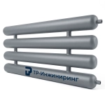 Регистр отопления РСЭ-4x159x4,0-4000 четырёхрядный секционный с эллиптическими заглушками