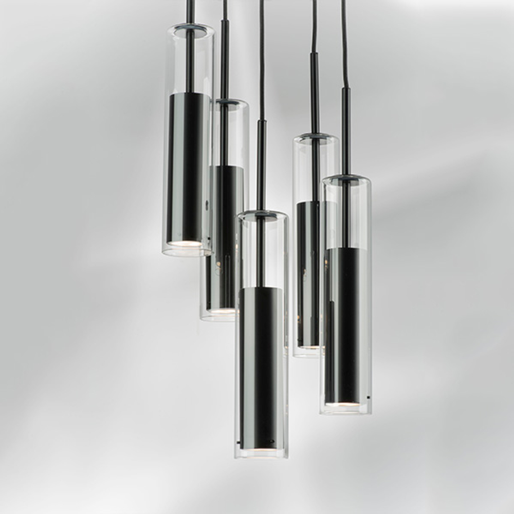 756057 Люстра CILINO 5х40W GU10 ЧЕРНЫЙ