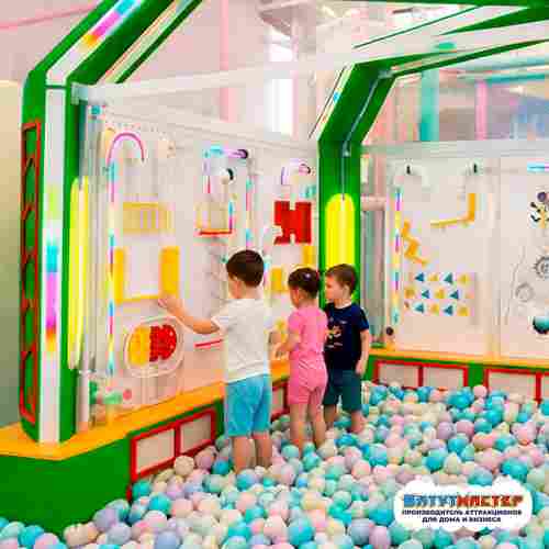 Шаропад для игровой комнаты «Мятно-арбузный мир», 8×3×3 м