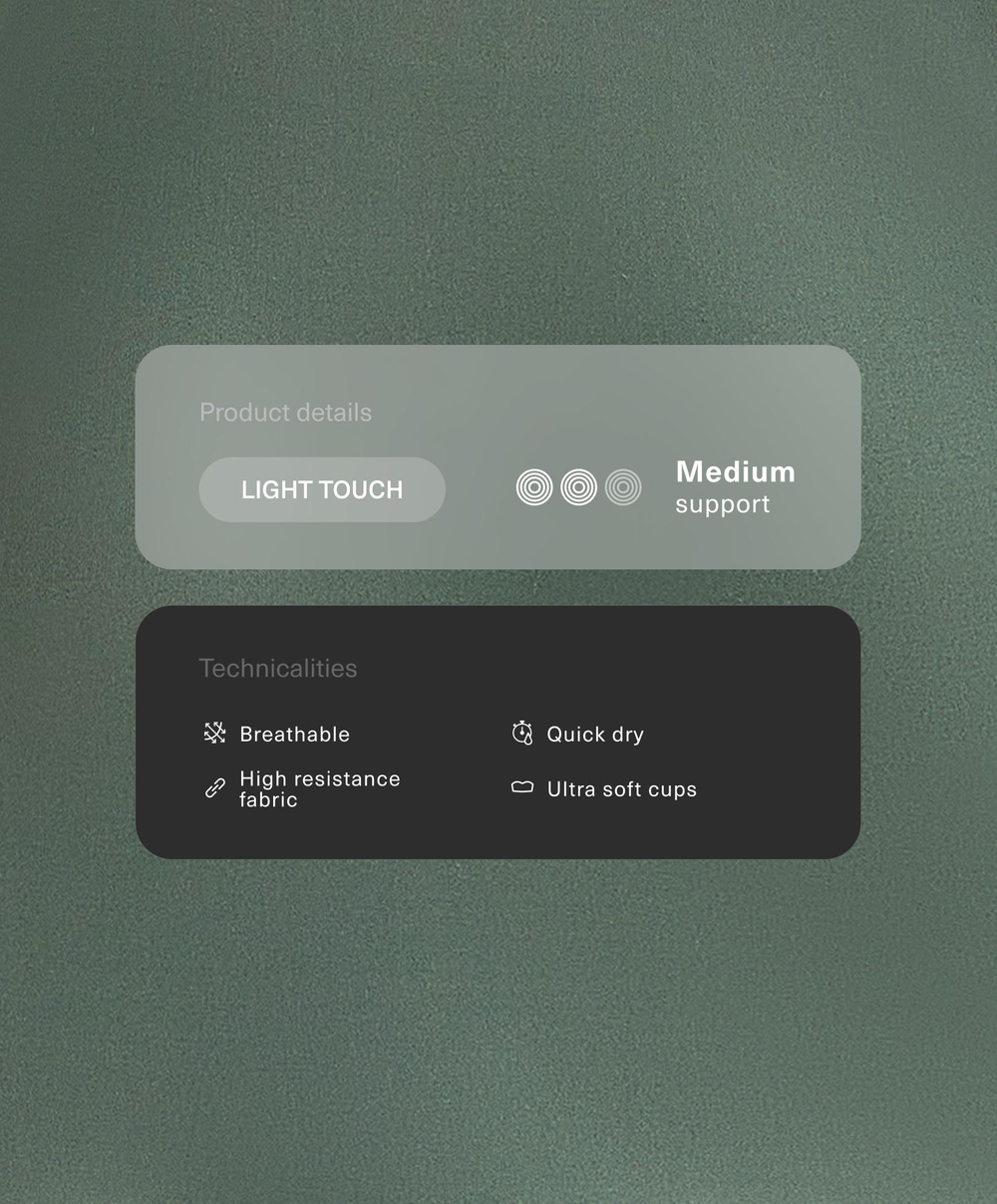 Oysho Кроп-топ с открытой спиной Light Touch, зеленый