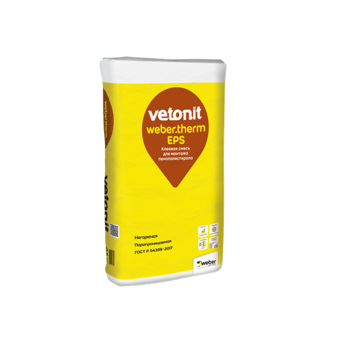 Клеевая смесь для монтажа пенополистирола weber.therm EPS Вебер, 25кг по низкой цене