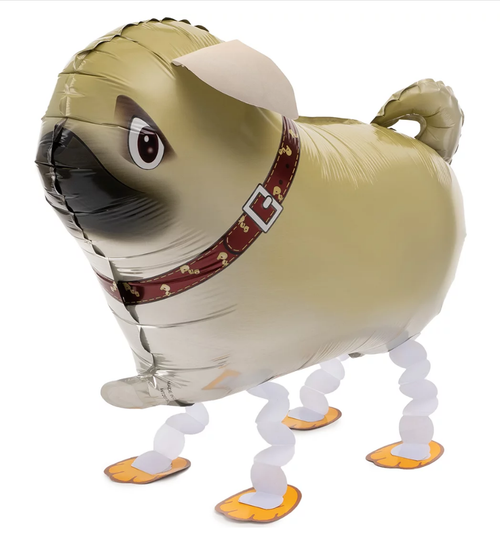 Шар 3D (23''/58 см) Ходячая Фигура, Мопс, 1 шт. в уп.