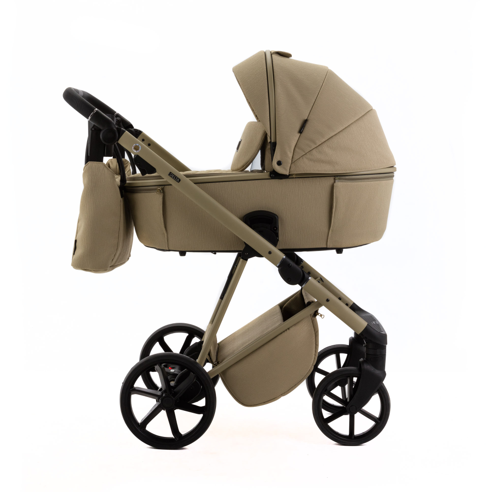 Детская универсальная коляска Adamex Delta Natura - DN-13 Olive (оливковый, ткань)