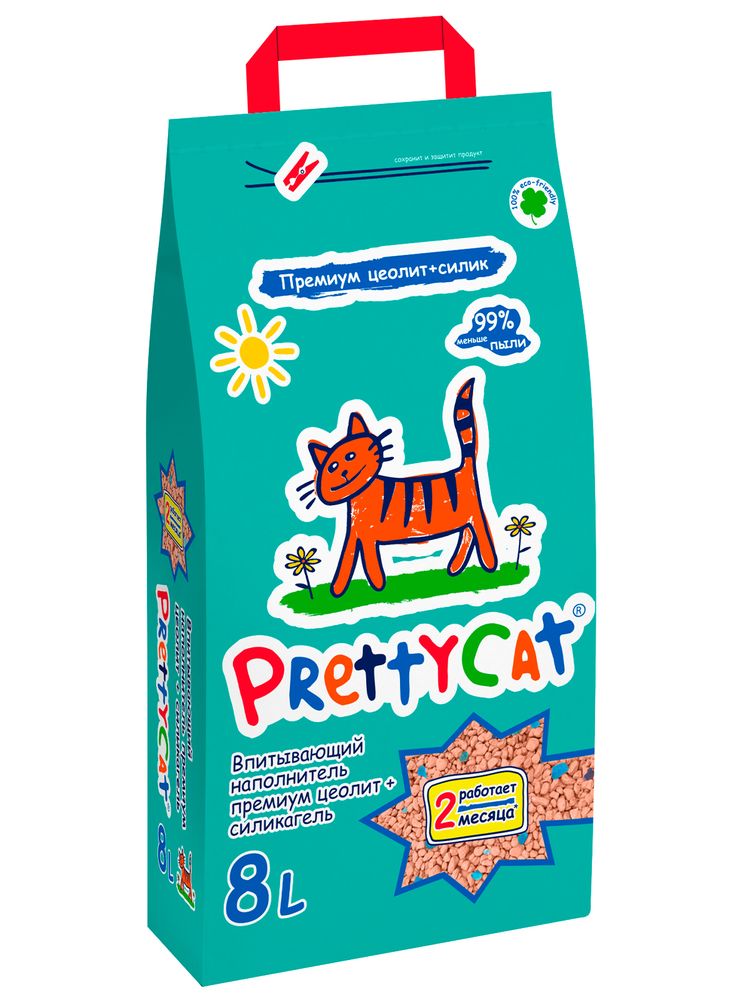 Наполнитель PrettyCat впитывающий для кошачьих туалетов Premium 4кг (8л)