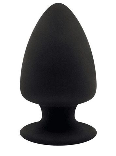 Черная анальная втулка Premium Silicone Plug XS - 8 см.