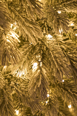 Ель искусственная заснеженная с лампочками Императрица ELITE (лампочки - капля росы)