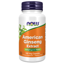 Now Foods American Ginseng 500 mg 100 veg capsules, Корень женьшеня американского, Женьшень