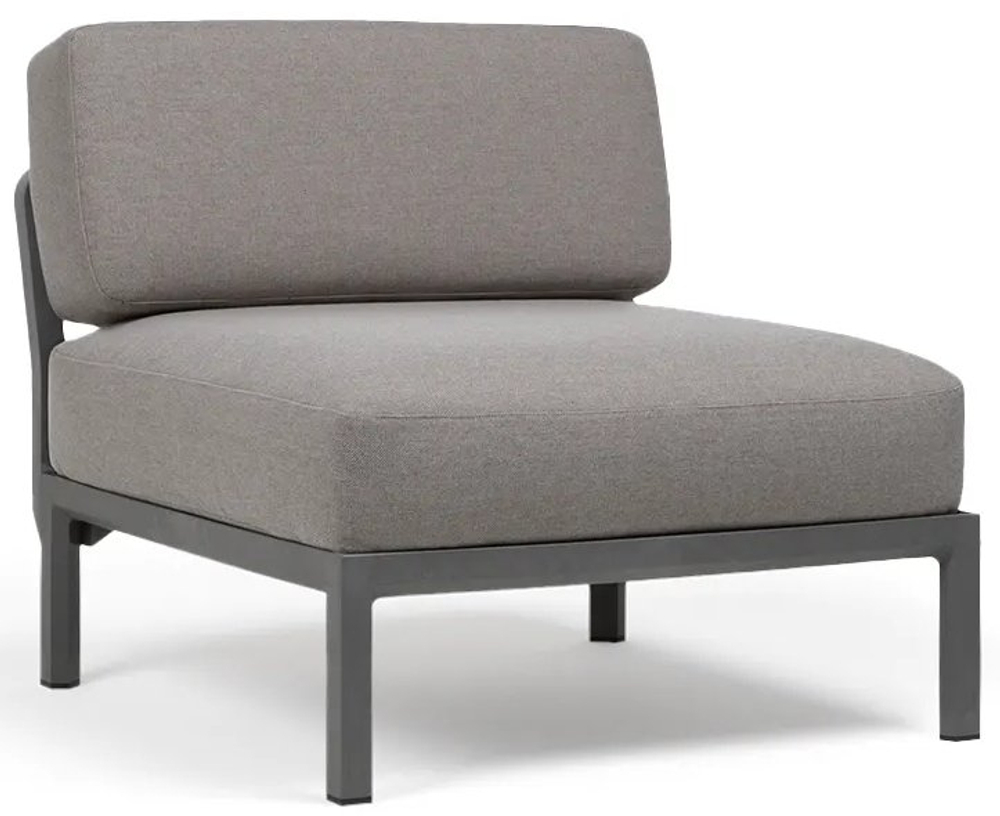 Диван пластиковый с подушками Nardi Maximo 3, базальт, лава