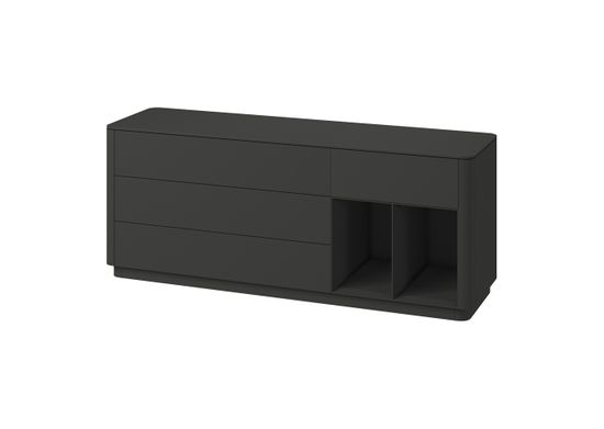 Тумба Tammi 4 ящика 2 полки ширина 180 см (черный)