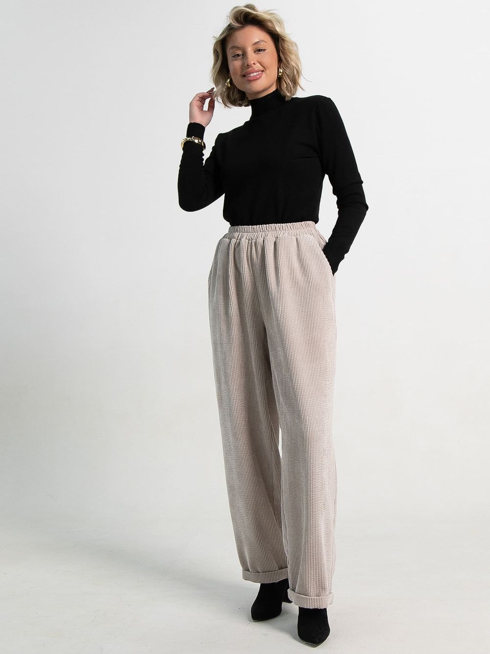 Брюки Городской ритм (молочные) Б15262-9М LT Collection