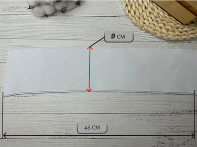 Воротник для поло БЕЛЫЙ 45*9
