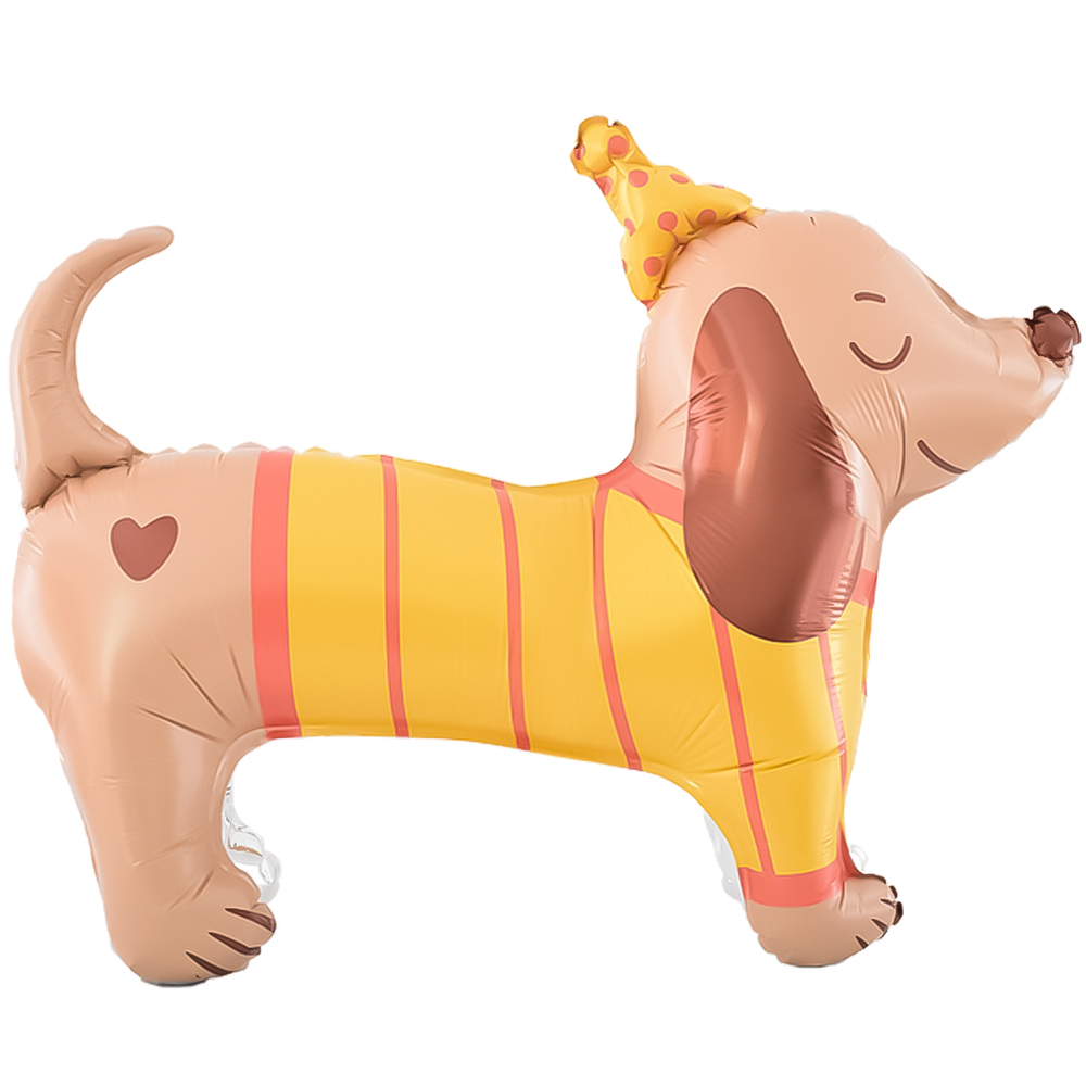 Шар 3D (33''/84 см) Таксик в колпачке