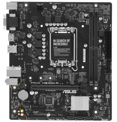 Материнская плата ASUS PRIME  H610M-R-SI, LGA1700 2xDDR5 4xSATA3 M.2 1xVGA 1xHDMI 1xDP mATX