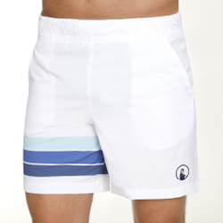 Мужские теннисные шорты Quiet Please Ocean Block Stripe Smash Shorts Men - White, Blue