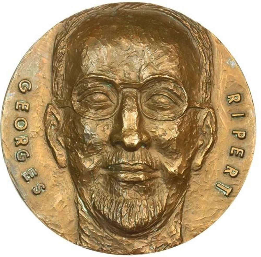 France, Georges Ripert Commemorative Medal – 1979 Gold-Plated Bronze