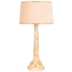 Настольная лампа Нимфея Айвори с абажуром Конфети Айвори