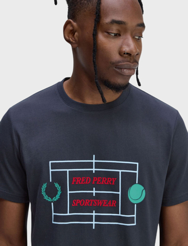 Футболка FRED PERRY Tennis Court Graphic T-Shirt