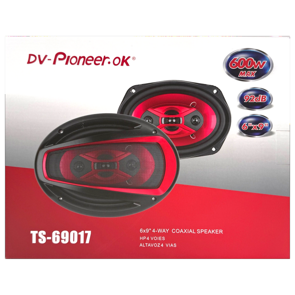 Автоколонки 16x24см. 6"х9" 4-Way Coaxial "Комплект2шт" DV-Pioneer.oK TS-69017