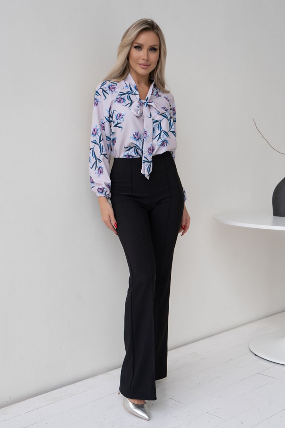 Блуза Агата (цветочный принт) Б11-236/4 Nikol (Акция)
