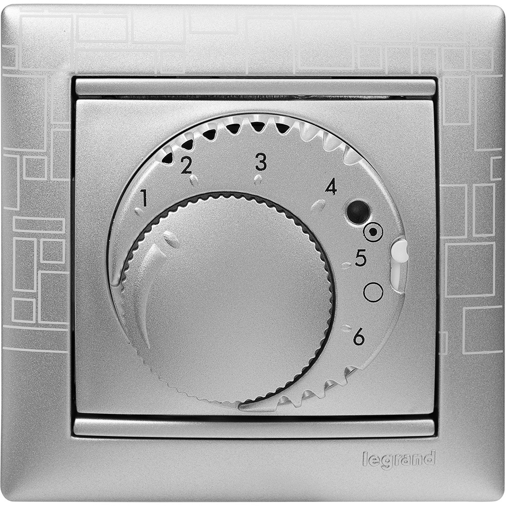 Терморегулятор для тёплого пола 16А 250В - алюминий Valena Classic LEGRAND