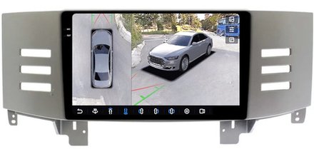 Магнитола для Toyota Mark X 2004-2009 (правый руль) - FarCar BX9-360-9120 монитор 9.5" 2K QLED на Android 13, 6Гб+128Гб, CarPlay, 4G SIM-слот, 4 камеры в комплекте
