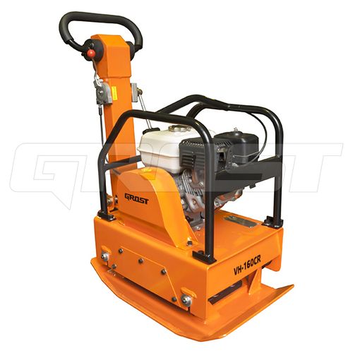 Виброплита реверсивная GROST VH 160CR - [144 кг / 30 кН / GX200] ручной пуск