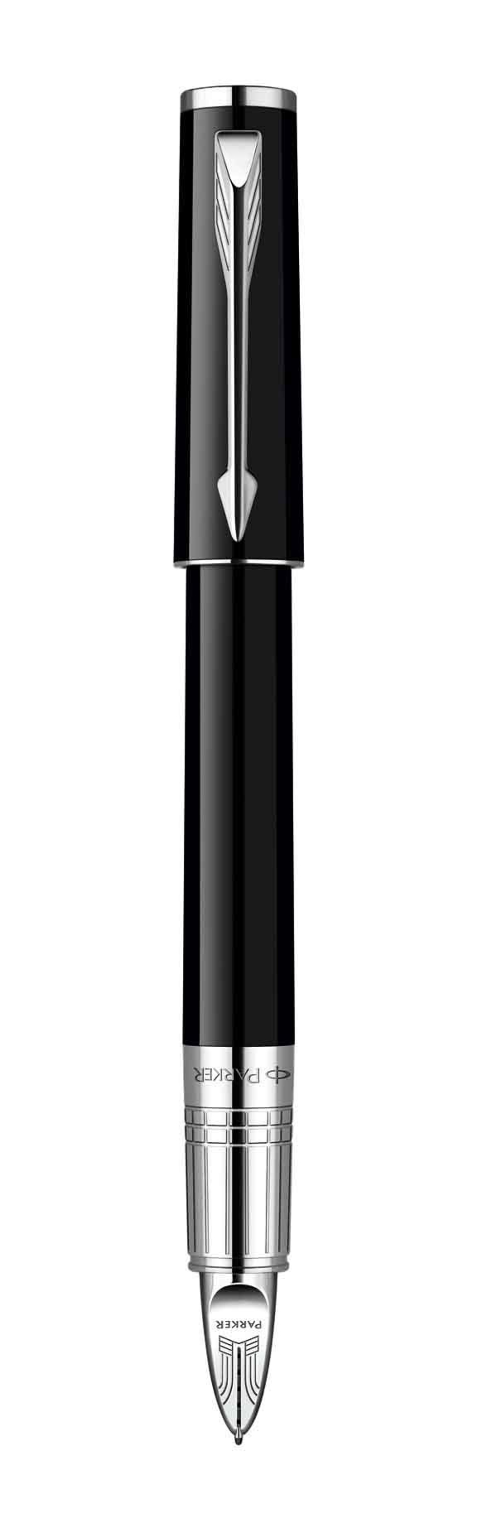 Ручка Пятый пишущий узел Parker INGENUITY, цвет - чёрный\хром, декоративное перо