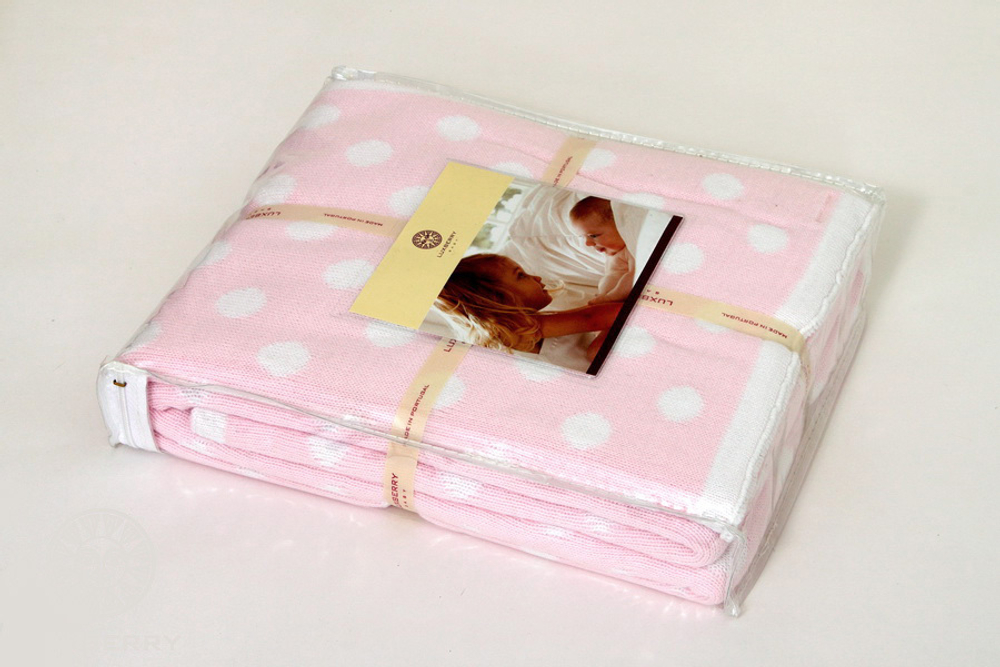 Элитный плед детский Imperio 198 розовый от Luxberry упаковка