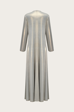 ПЛАТЬЕ ИЗ ТРИКОТАЖА С ЗОЛОТЫМ НАПЫЛЕНИЕМ