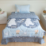 Комплект постельного белья Сатин с Одеялом Young 100% хлопок на резинке OBKR019