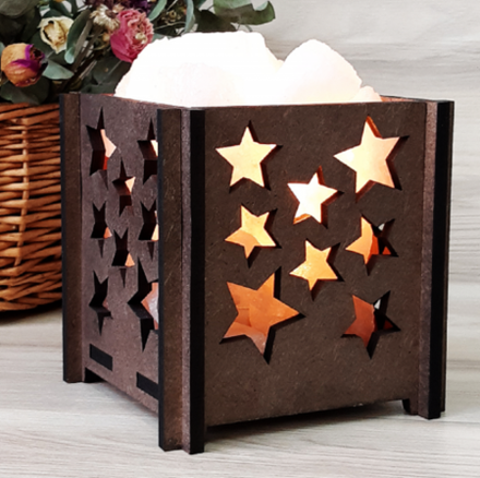 Соляной светильник "Корзина" Звезды 1,8 кг