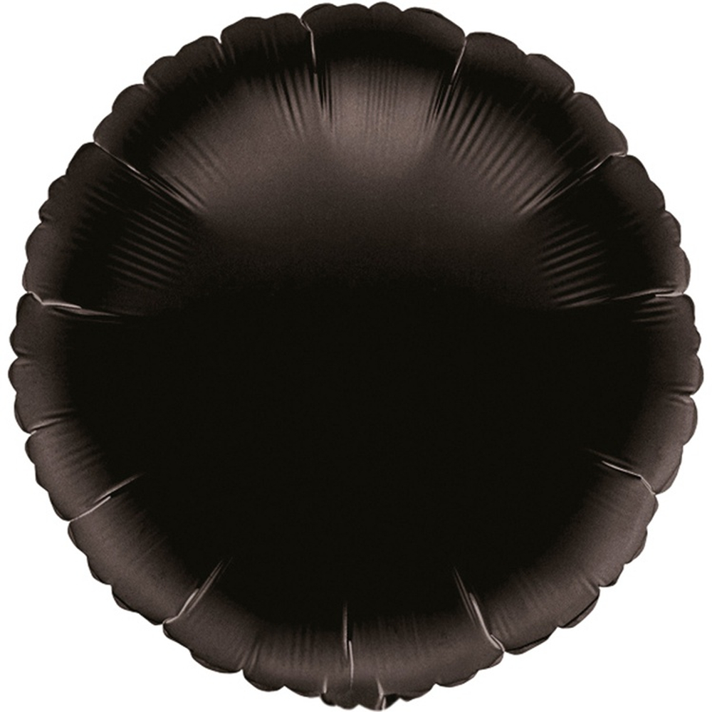 Шар фольгированный Круг 43 см (Черный)