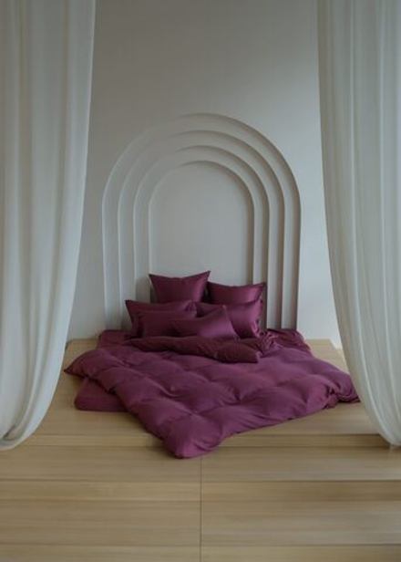 Постельное белье 2 спальное евро German Grass Purple Brilliant бордовое