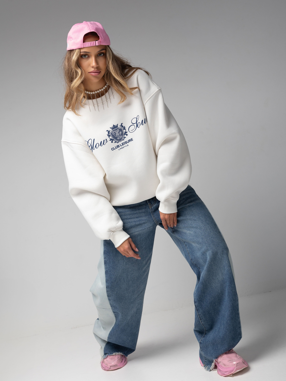 Свитшот оверсайз с принтом old money