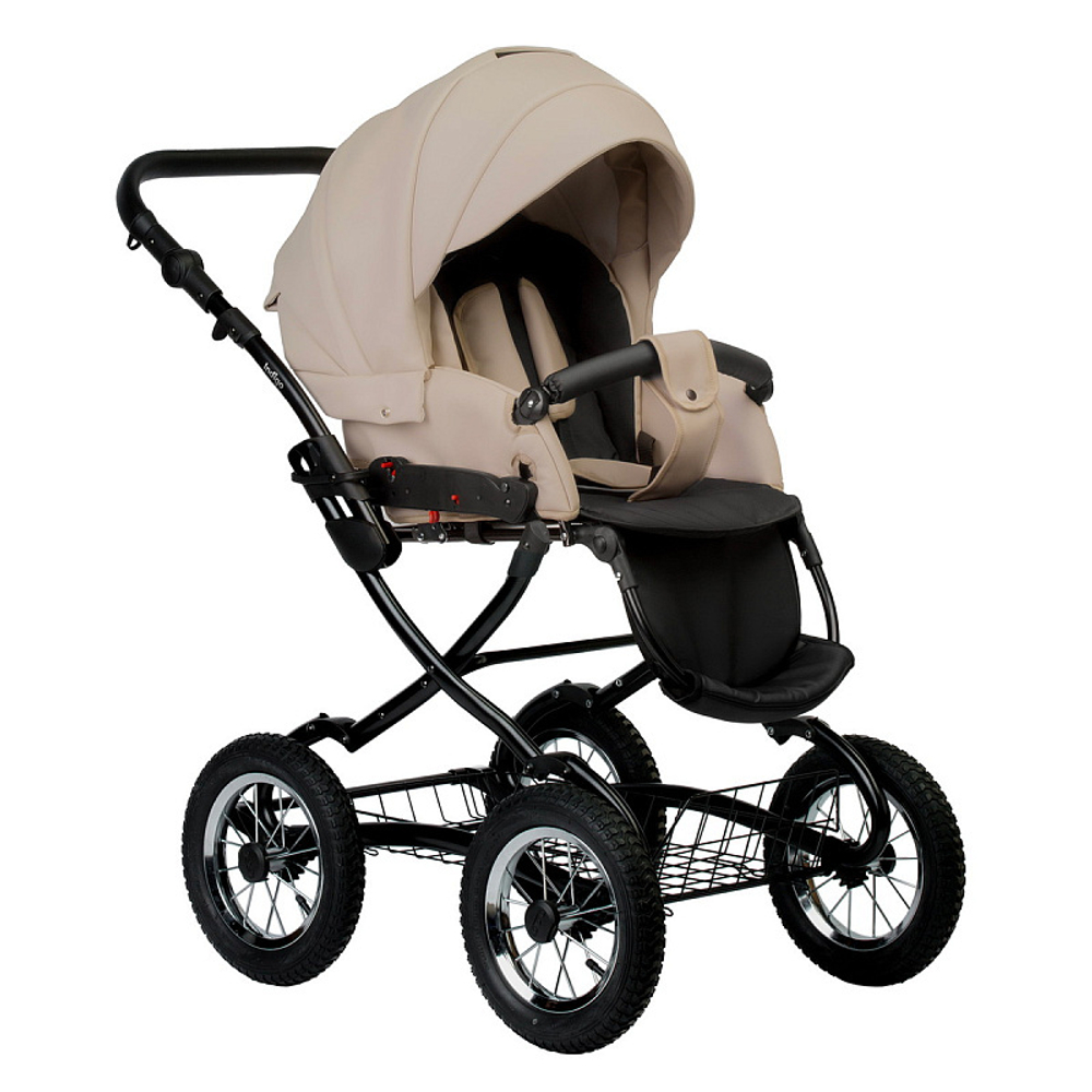Детская коляска Indigo Barbara Eco Classic 2 в 1 Be02 св.бежевая кожа