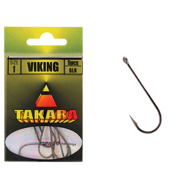 Крючок Офсетный Takara Viking №1/0  5шт BLN