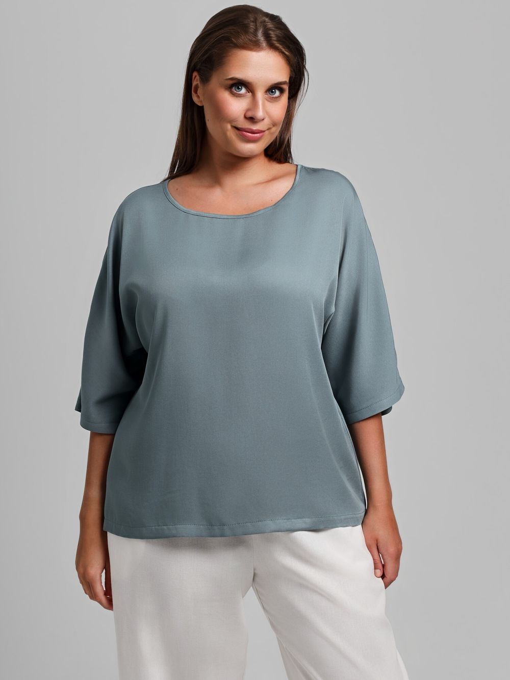 Блузка Летний драйв-2 Виотекс СЕРЫЙ