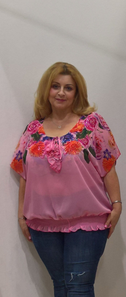 Оригинальный летний блузон на резинке