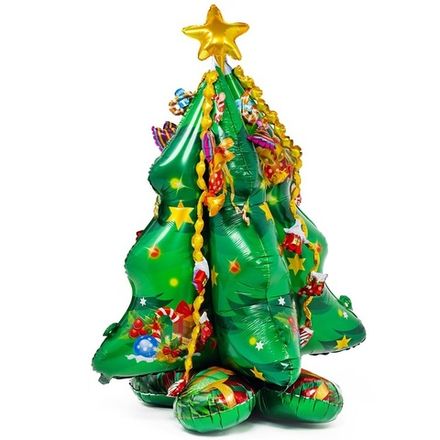 Ростовой шар "Ёлка с игрушками и гирляндой"